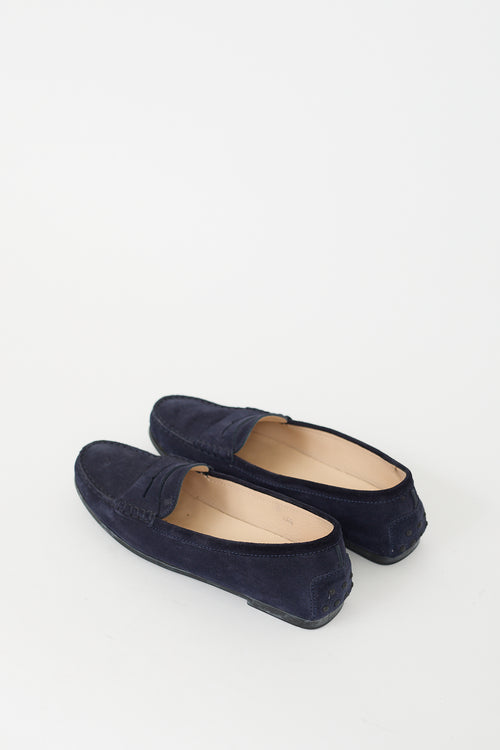 Tod's Navy Suede Driving Loafer