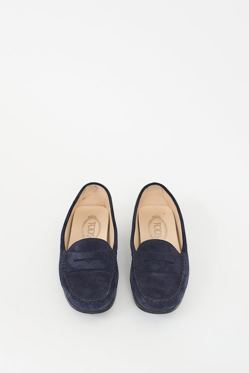 Tod's Navy Suede Driving Loafer