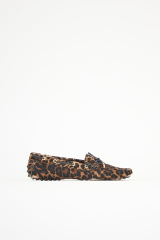 Tod's Printed Hair Bow Loafer