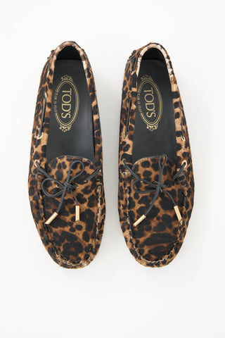 Tod's Printed Hair Bow Loafer