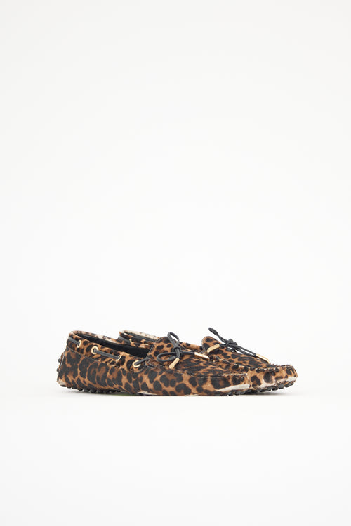 Tod's Printed Hair Bow Loafer