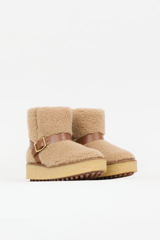 Tod's Shearling Platform Boot