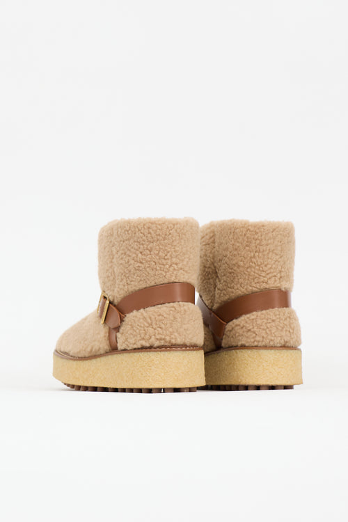 Tod's Shearling Platform Boot