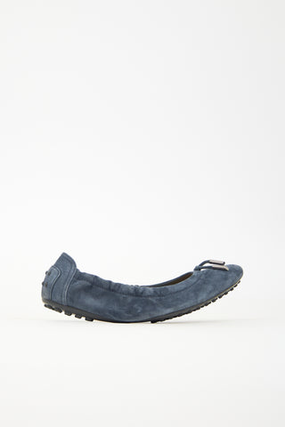 Tod's Suede Scrunch Flat
