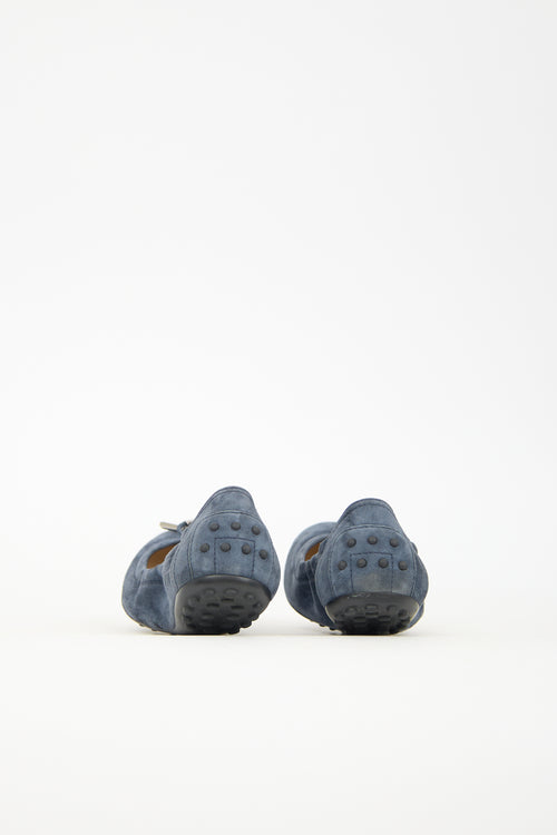 Tod's Suede Scrunch Flat