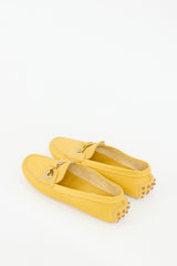 Tod's Yellow Leather Buckle Loafer