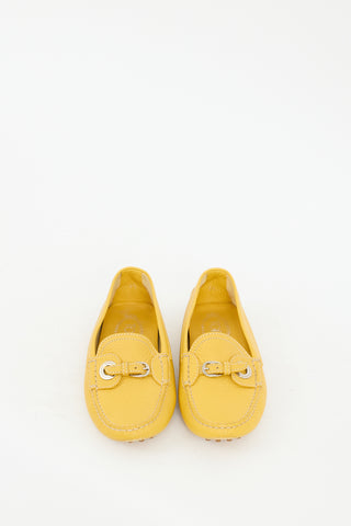 Tod's Yellow Leather Buckle Loafer