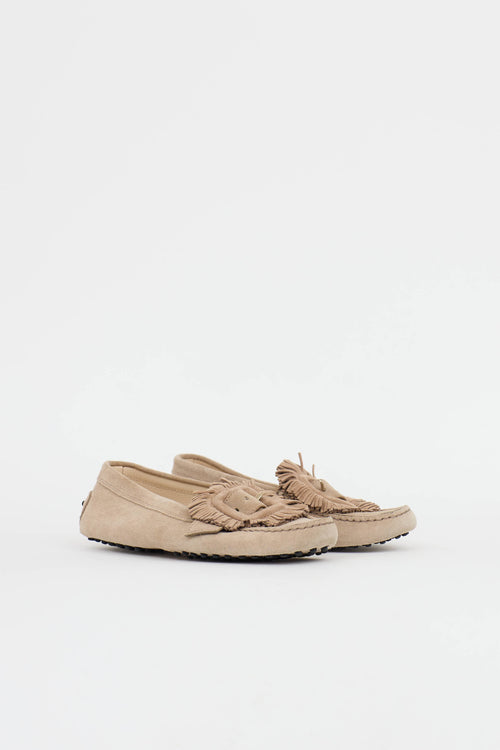 Tod's Suede Fringe Loafer