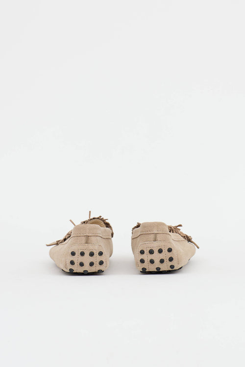 Tod's Suede Fringe Loafer