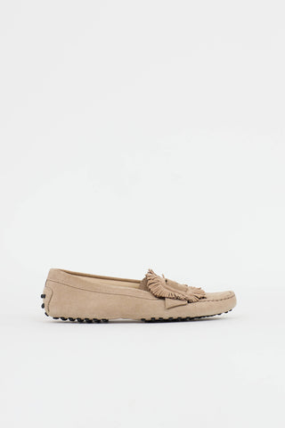 Tod's Suede Fringe Loafer