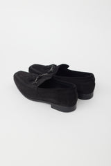 Tod's Black Suede Tassel Loafer