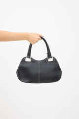 Tod's Black Leather Top Handle Bag