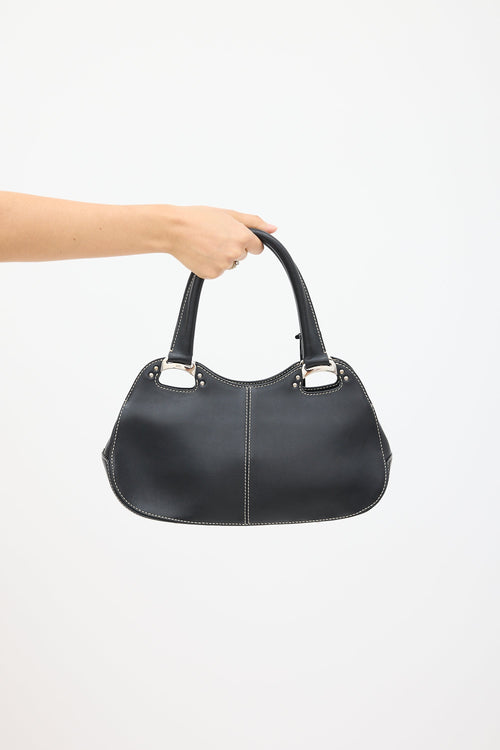 Tod's Black Leather Top Handle Bag