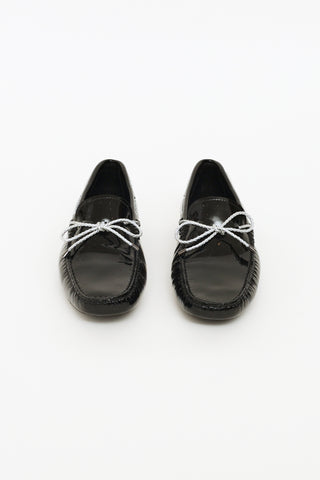 Tod's Black Patent Driving Loafer