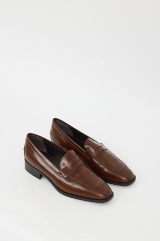 Tod's Brown Leather Penny Loafer