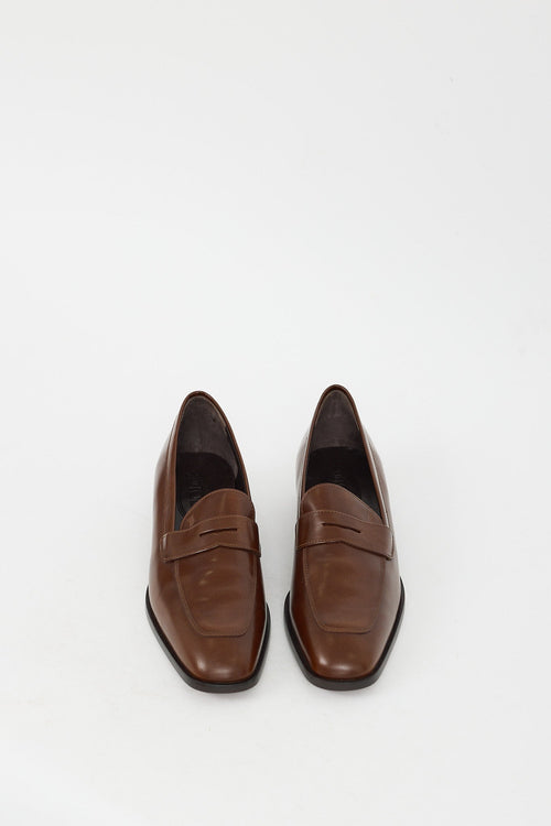 Tod's Brown Leather Penny Loafer