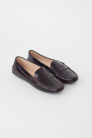 Tod's Purple Leather Penny Loafer