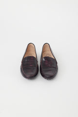 Tod's Purple Leather Penny Loafer