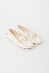 Tod's Cream Leather Driving Loafer