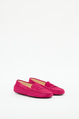Tod's Pink Suede Driving Loafer