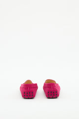 Tod's Pink Suede Driving Loafer