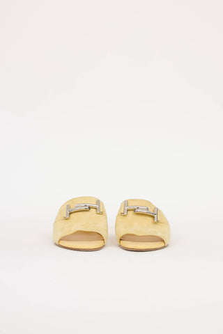 Tod's Suede Double T Mule