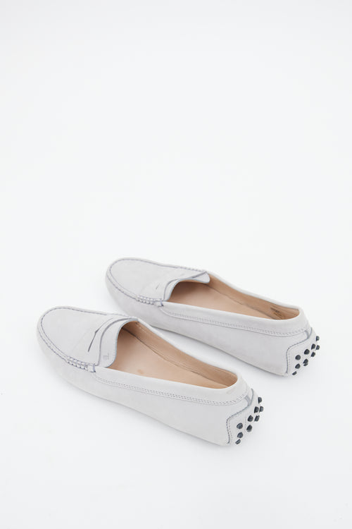 Tod's Grey Suede Driving Loafer