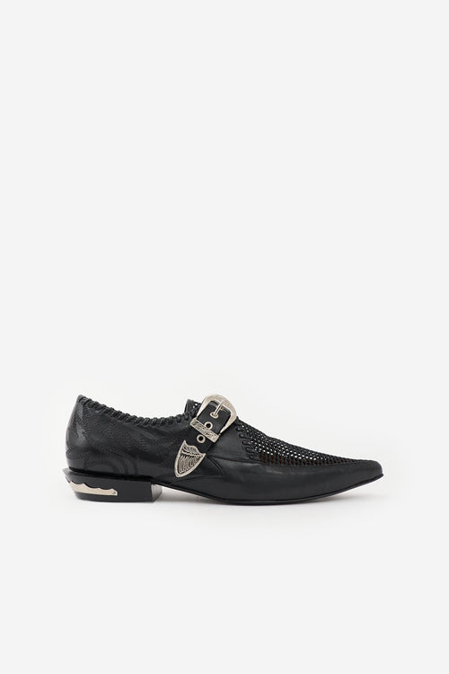 Toga Pulla Leather Mesh Western Loafer