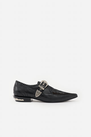 Toga Pulla Leather Mesh Western Loafer