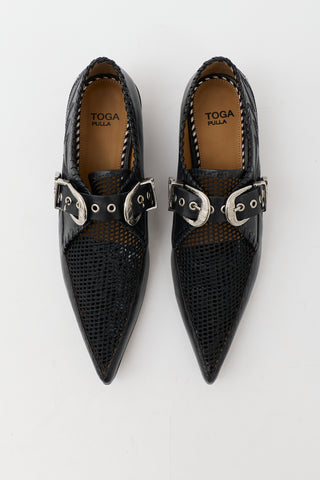 Toga Pulla Leather Mesh Western Loafer