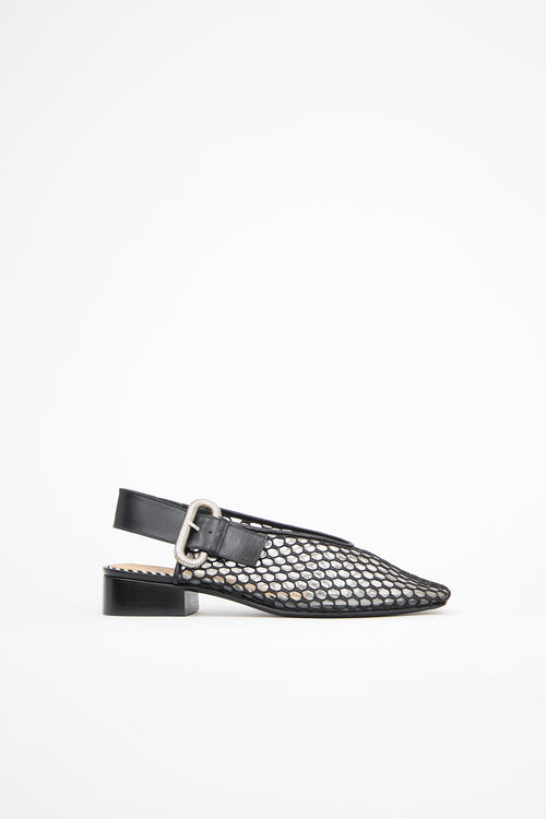 Toga Pulla Mesh & PVC Ballerina Loafer