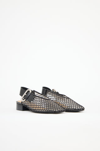 Toga Pulla Mesh & PVC Ballerina Loafer