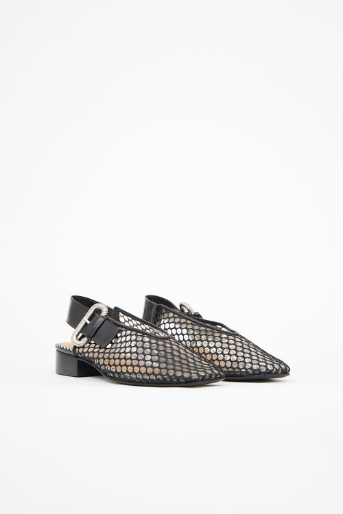 Toga Pulla Mesh & PVC Ballerina Loafer
