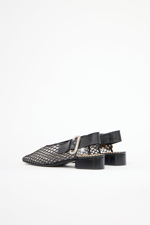 Toga Pulla Mesh & PVC Ballerina Loafer