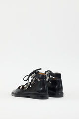 Toga Pulla Black Leather Lace-Up Oxford