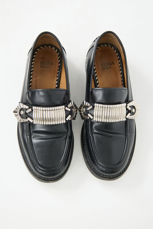 Toga Pulla Leather Buckle Loafer