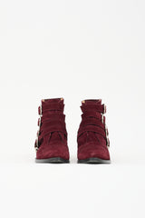 Toga Pulla Suede Four Buckle Western Boot