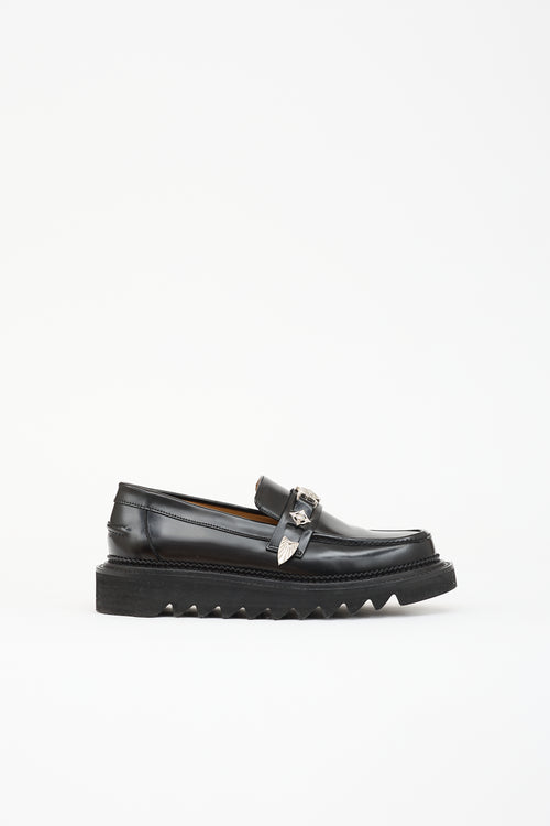Toga Virilis Buffed Leather Hardware Loafer