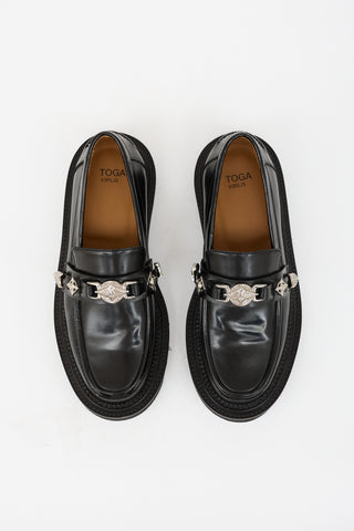Toga Virilis Buffed Leather Hardware Loafer