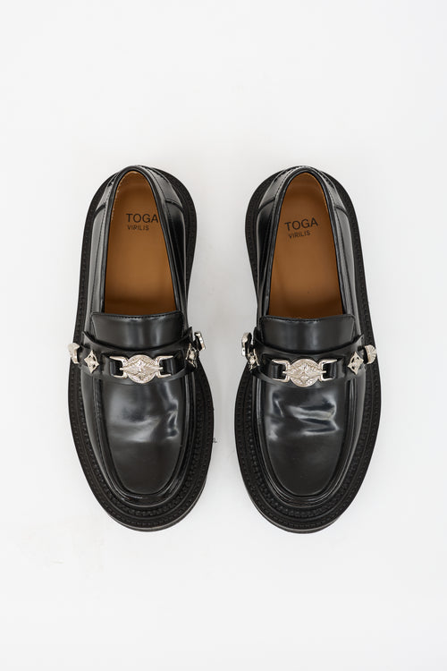 Toga Virilis Buffed Leather Hardware Loafer