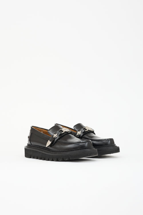 Toga Virilis Buffed Leather Hardware Loafer