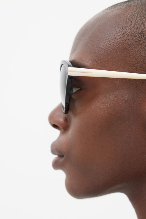 Tom Ford Black & Cream TF342 Priscila Sunglasses