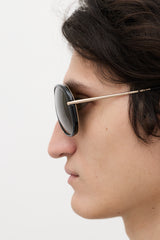 Tom Ford Black & Gold TF109 Cyrille Aviator Sunglasses