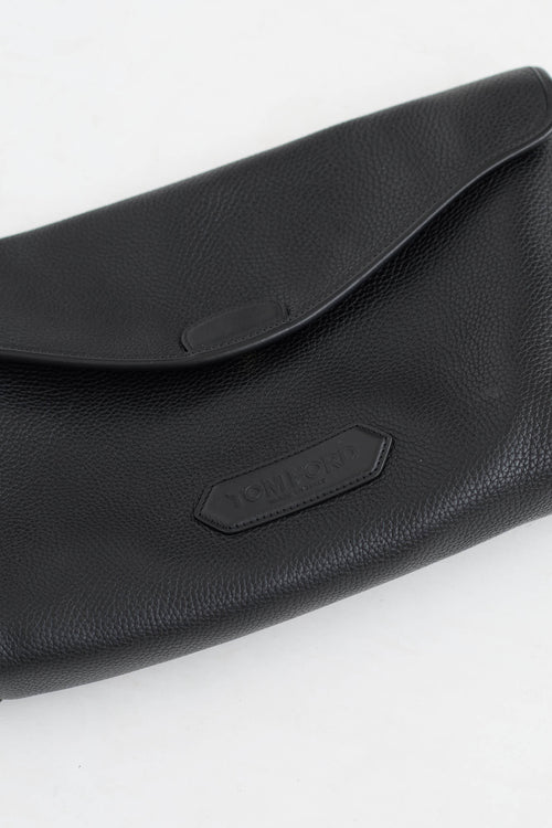 Tom Ford Leather Fold Over Clutch