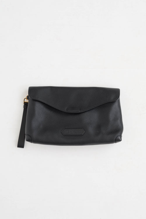 Tom Ford Leather Fold Over Clutch