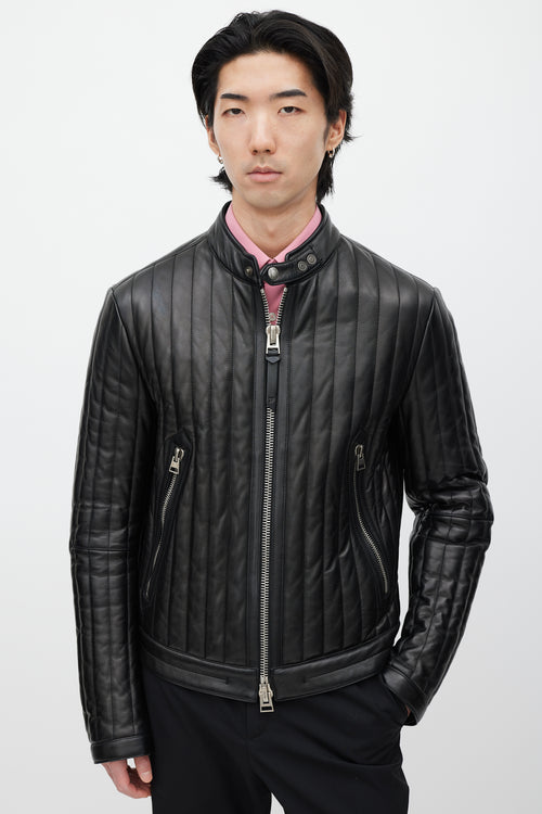 Tom Ford Black Quilted Leather Jacket