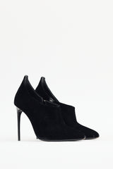 Tom Ford Black Velour Coulisse Ankle Boot