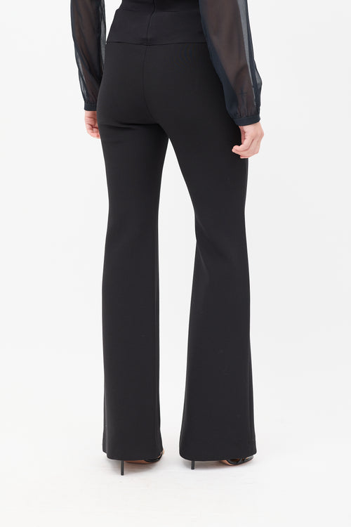 Tom Ford Black Wool Flared Trouser