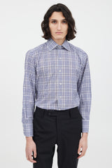 Tom Ford Blue & White Check Shirt