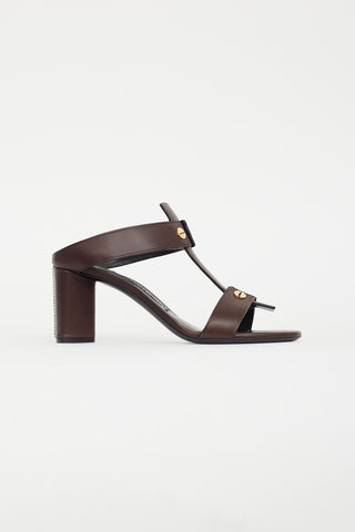 Tom Ford Brown & Gold Leather Sandal